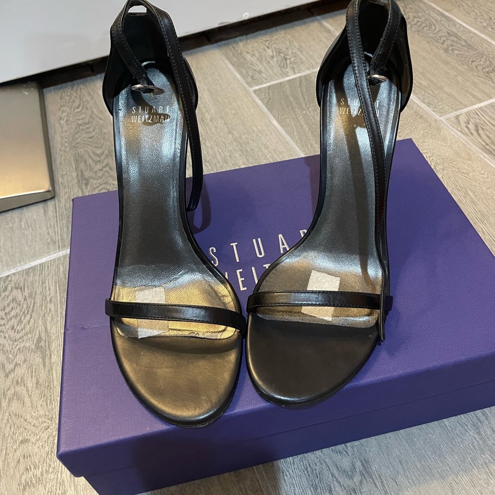 Stuart Weitzman Black Calf Heels